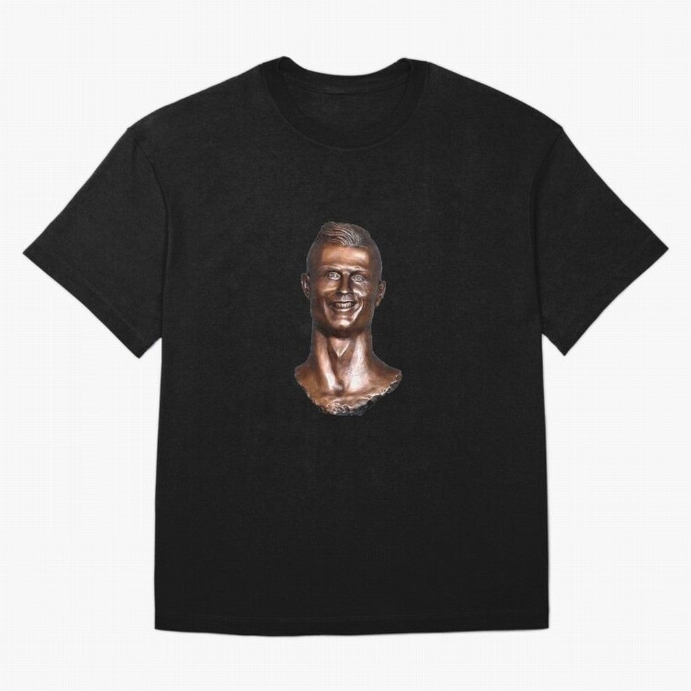 Cristiano Ronaldo Statue T-Shirt Cristiano Ronaldo Argentina Football Jersey, Nike Football Tee, World Cup 2026, Adidas Soccer Shirt, Jordan Fan Top, Lewandowski Ghana Stadium Chant