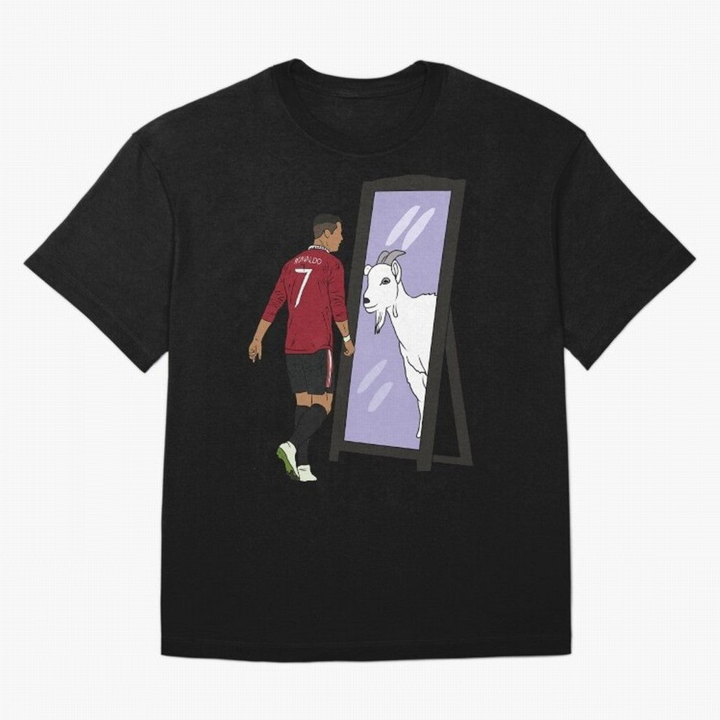 Cristiano Ronaldo Mirror GOAT T-Shirt Celebrate The Next Chapter Of FIFA World Cup 2026 USA Jersey, Jordan Supporter Tee, Cristiano Ronaldo France Fans, Nike World Cup Shirt, Adidas Football Fan Top, Pedri Croatia Goal Celebration