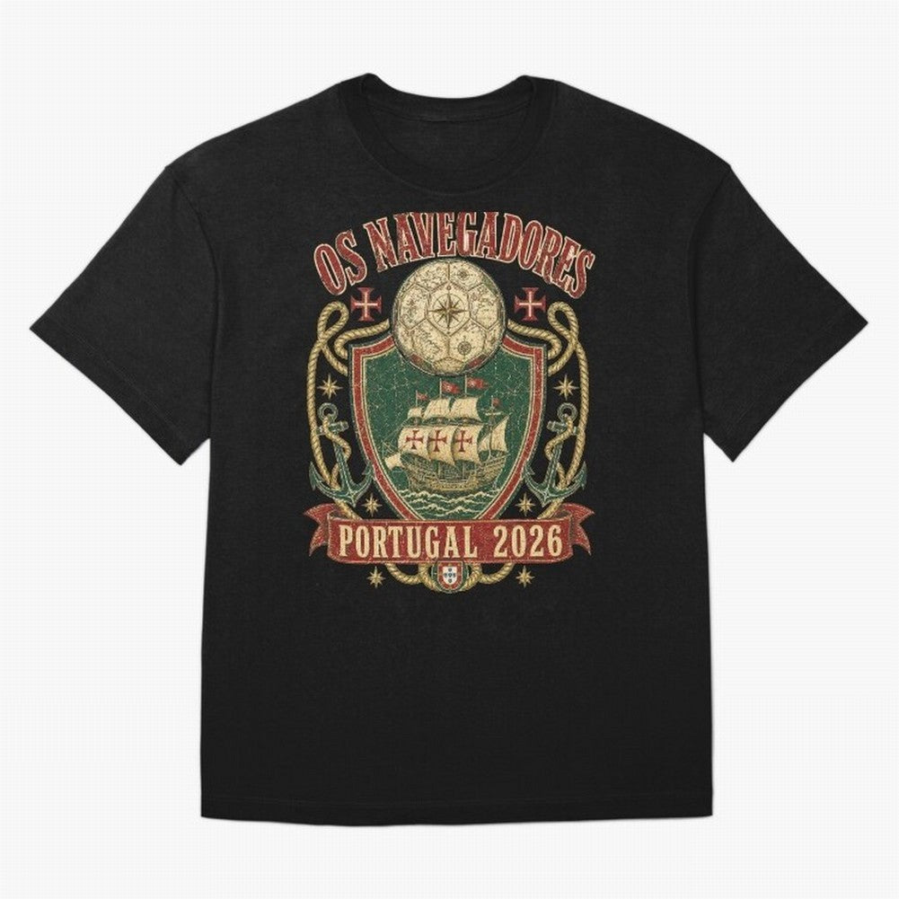 Os Navegadores Portugal 2026 World Cup Soccer T-Shirt T-Shirt Neymar Argentina Football Jersey, Nike Match Day Shirt, World Cup 2026, Adidas Supporter Tee, Jordan Soccer Fan Top, Son USA Trophy Race