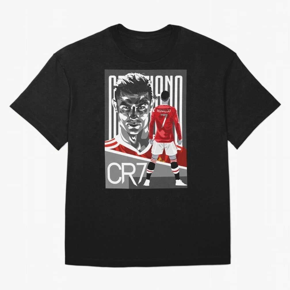 Cristiano Ronaldo in Red T-Shirt Make Your Look Match FIFA World Cup 2026 USA Canada Fan Jersey, Nike Football Tee, England Supporter Shirt, Adidas Soccer Shirt, Neymar Jordan Fan Top, Musiala Brazil Group Stage
