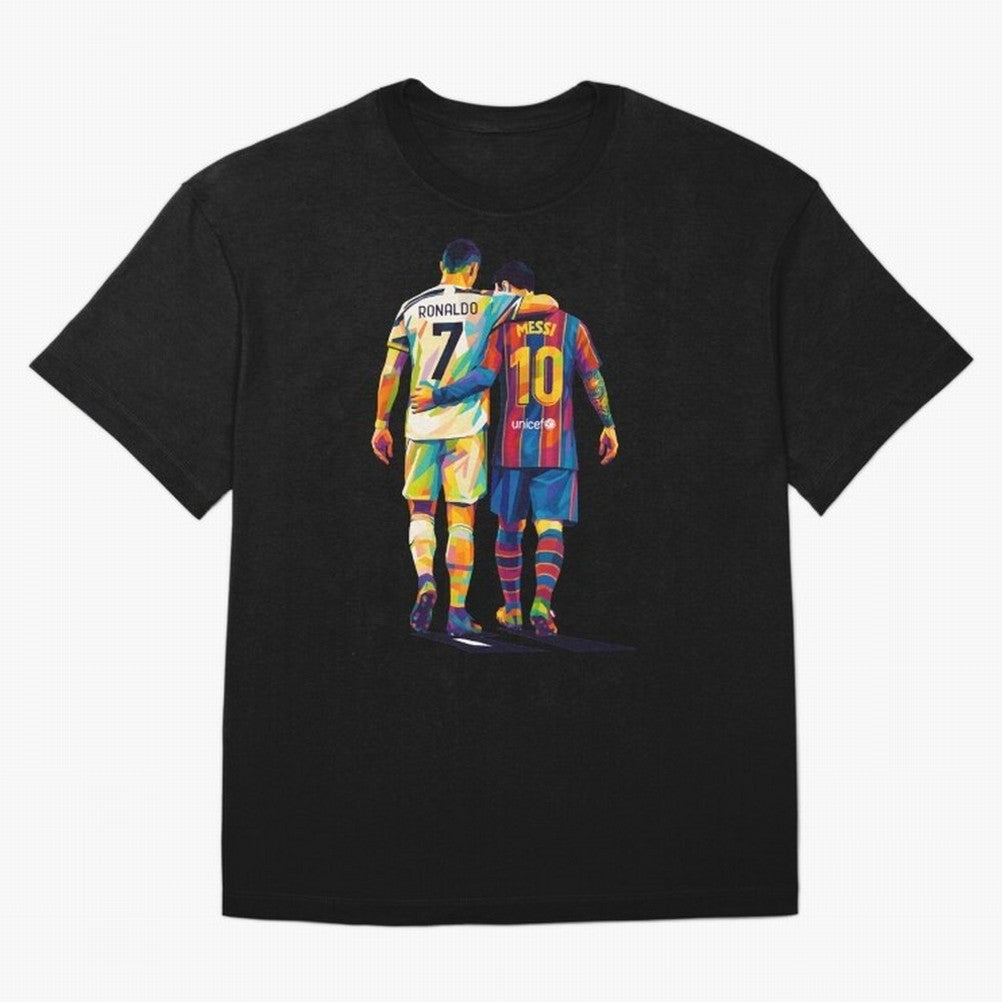 Cristiano Ronaldo and Messi Wpap Art T-Shirt Portugal CR7 World Cup 2026 Jersey, Nike Match Day Shirt, Match Day, Adidas Supporter Tee, Jordan Soccer Fan Top, Saka Morocco Match Day