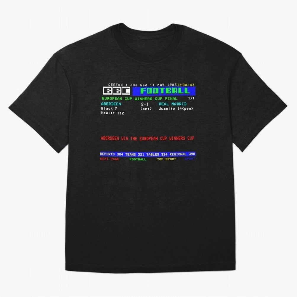 Aberdeen Cup Winners Cup Final 1983 CEEFAX T-Shirt Unlock FIFA World Cup 2026 USA Canada Mexico For Fans Of Fan Jersey, Nike Fan Tee, Argentina Supporter Shirt, Jordan Soccer Shirt, Neymar Adidas Match Day Top, Griezmann Colombia Final Match