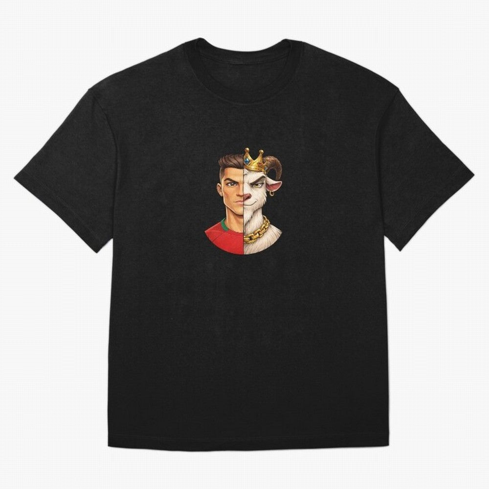 Half Man Half Goat - Cristiano Ronaldo T-Shirt FIFA World Cup 2026 Argentina Neymar Jersey, Nike Football Tee, Neymar Argentina Fans, Adidas Soccer Shirt, Jordan Fan Top, Son England Group Stage