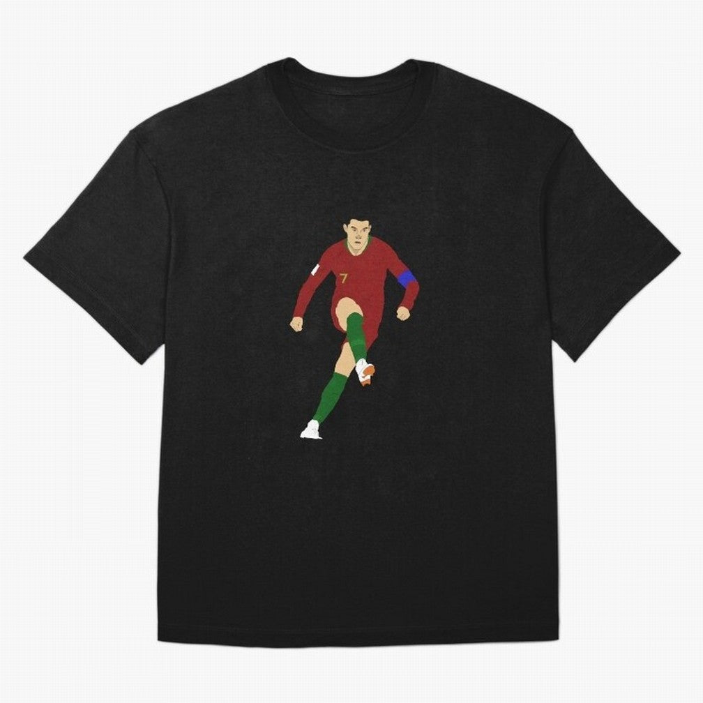 Cristian Ronaldo Design - Portugal - Real Madrid - Illustration - Cartoon - T-Shirt - Shirt - Sticker - Phone Case - CR7 T-Shirt Portugal Cristiano Ronaldo World Cup 2026 Jersey, Nike Match Day Shirt, Match Day, Adidas Supporter Tee, Jordan Soccer