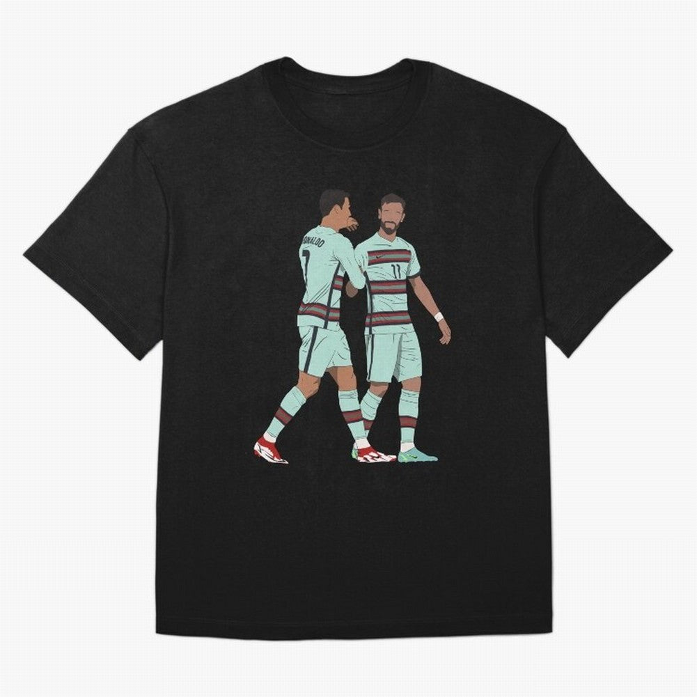 Cristiano Ronaldo & Bruno Fernandes Portugal T-Shirt Carry The Dream Of The FIFA World Cup 2026 Journey, Nike Fan Jersey For Match Day, Jordan Soccer Shirt For Mbappe Fans, Adidas Match Day Top, Cristiano Ronaldo Ecuador Goal Celebration