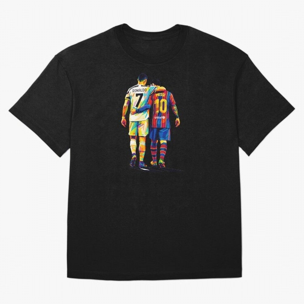 Cristiano Ronaldo And Messi Wpap Art T-Shirt Argentina Neymar World Cup 2026 Jersey, Adidas Soccer Tee, Match Day, Nike Football Fan Shirt, Jordan Supporter Top, Son Morocco Trophy Race