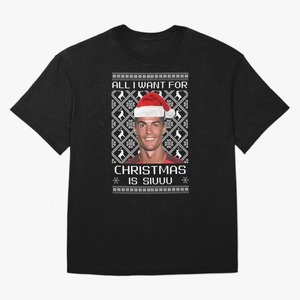 Cristiano Ronaldo Siuuu Christmas T-Shirt Bring Trophy Dreams To The FIFA World Cup 2026 Journey Fan Jersey, Nike Match Day Shirt, Portugal Supporter Shirt, Adidas Supporter Tee, Messi Jordan Soccer Fan Top, Griezmann Japan Match Day