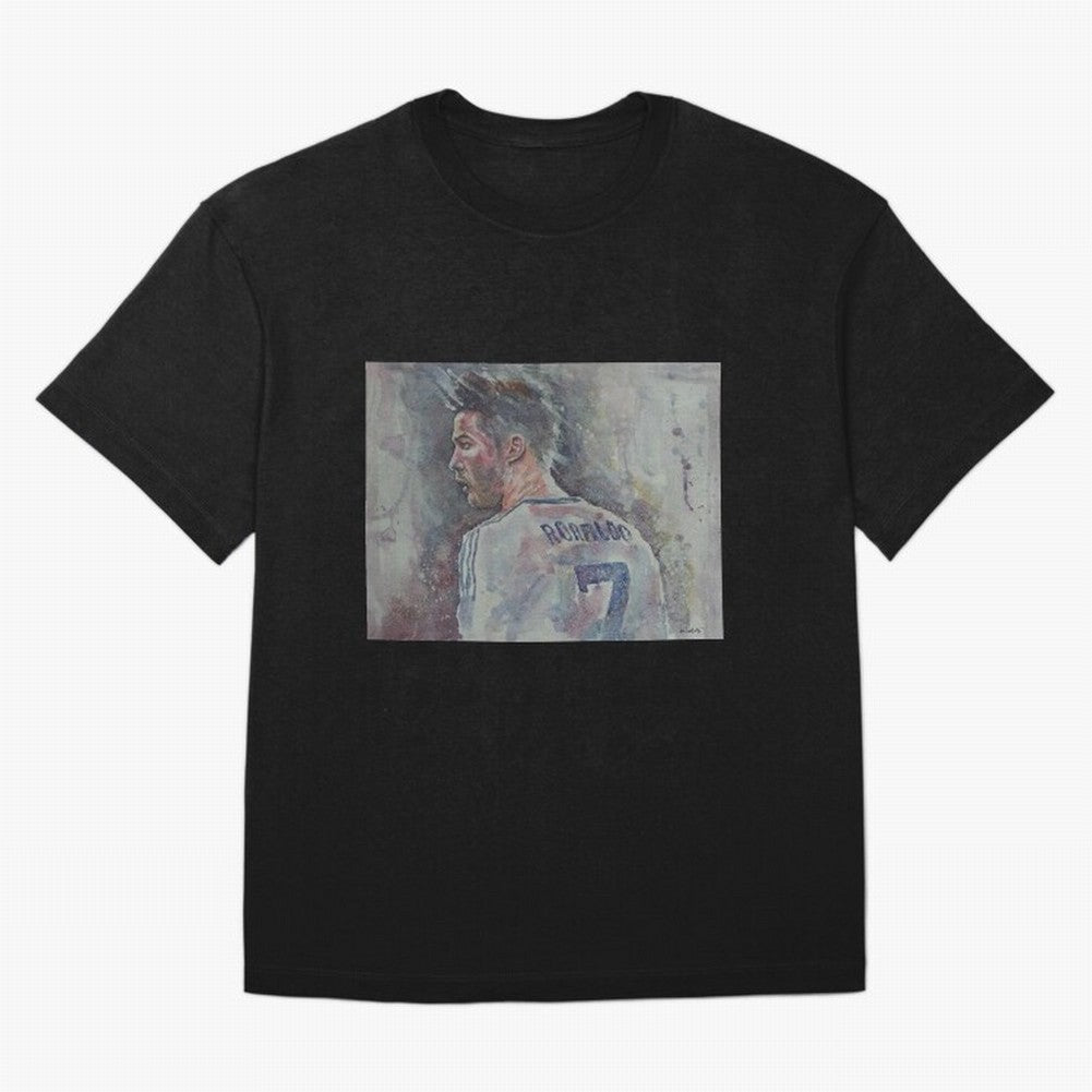 Cristiano Ronaldo - Portrait 1 T-Shirt FIFA World Cup 2026 Canada Saka, Jordan Supporter Jersey For Match Day, Nike World Cup Shirt For Neymar Fans, Adidas Football Fan Top, Salah Uruguay Soccer Fans