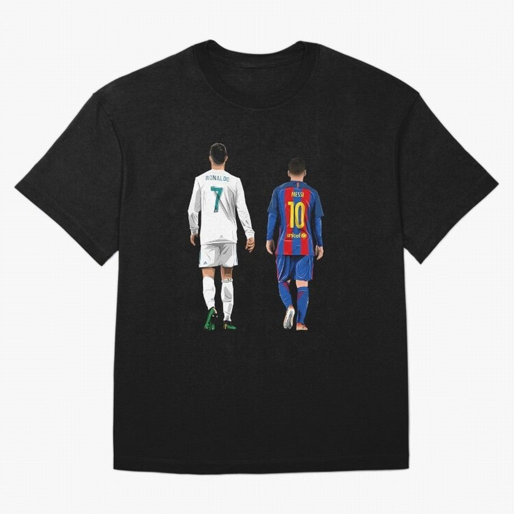 Cristiano Ronaldo And Messi T-Shirt Bring Global Football Passion For FIFA World Cup 2026 Jersey, Nike Football Tee, Mbappe Netherlands Fans, Adidas Soccer Shirt, Jordan Fan Top, Griezmann Australia Watch Party