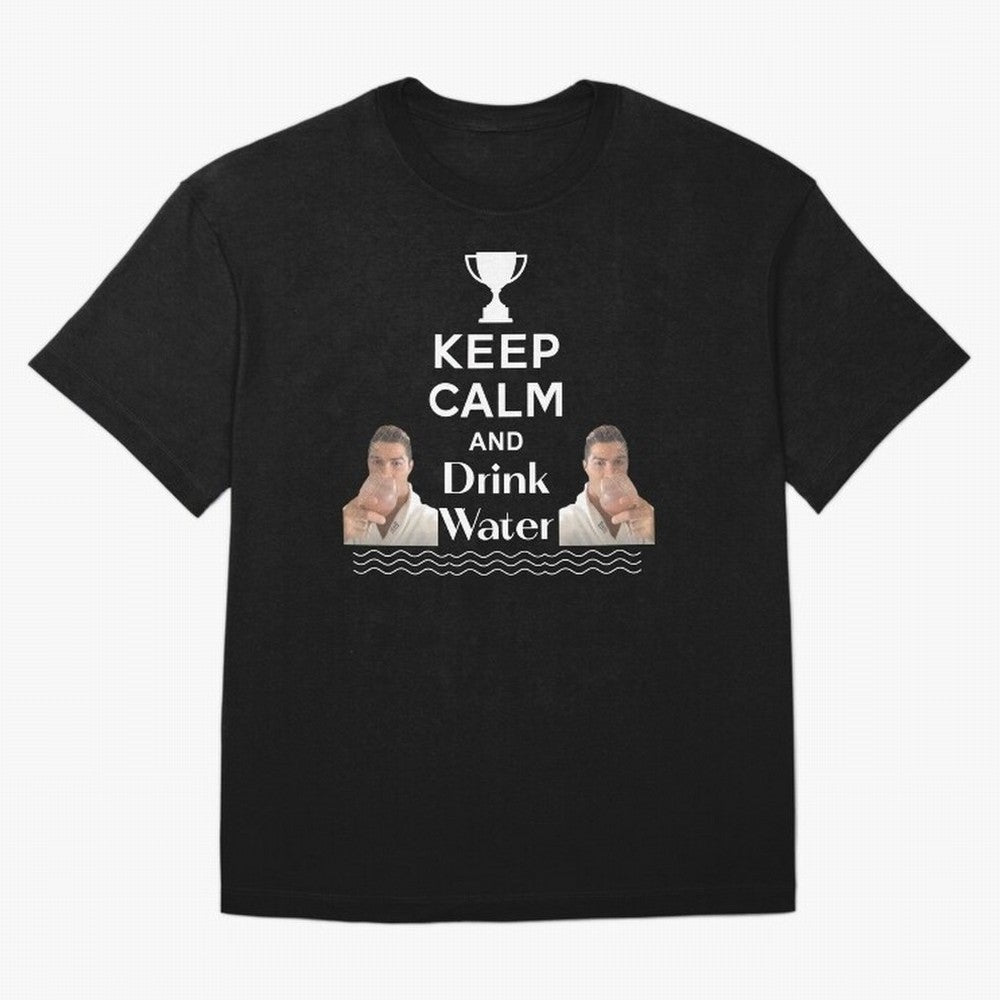 Keep Calm and Drink Water - Cristiano Ronaldo T-Shirt Embrace Global Football Passion For FIFA World Cup 2026, Adidas Match Day Jersey For Group Stage, Jordan Football Shirt For Haaland Fans, Nike Soccer Fan Top, Son Ecuador Football Fans