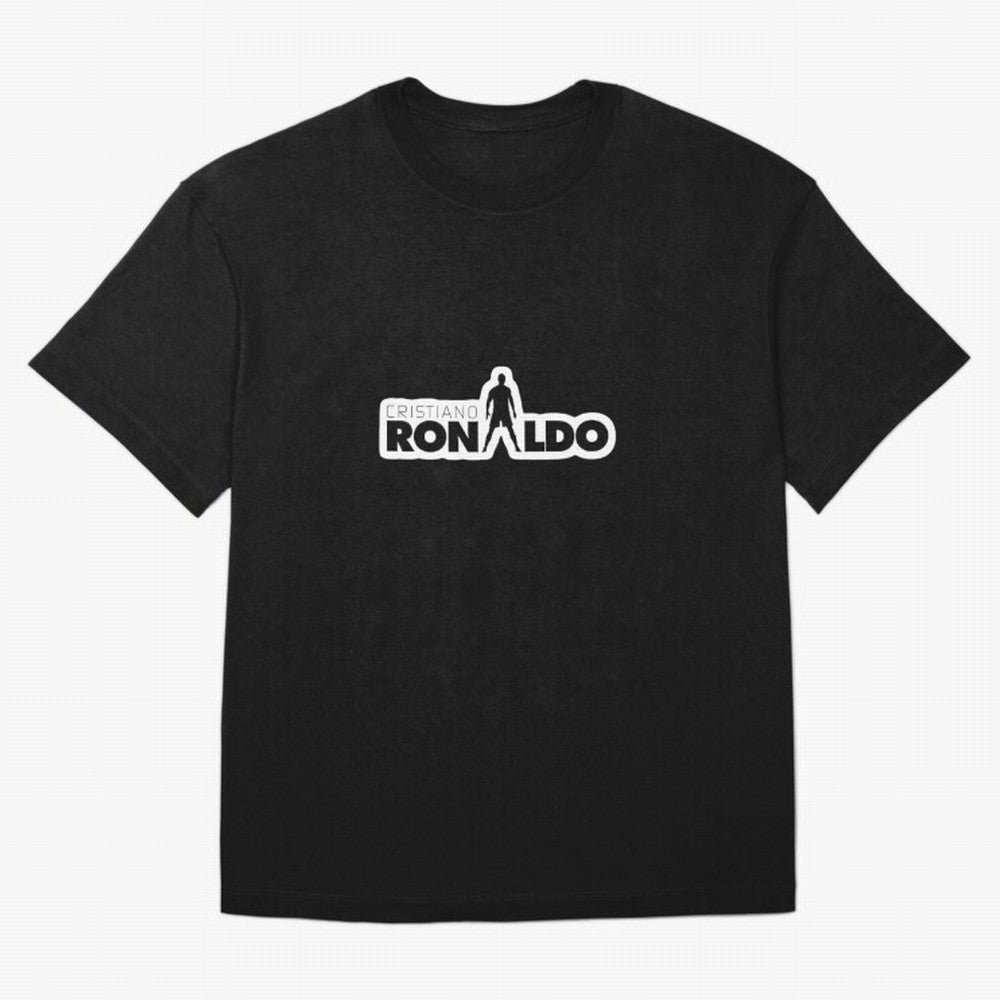 Cristiano Ronaldo Silhouette Typography Design T-Shirt Showcase Match Day Hype Around FIFA World Cup 2026 USA Fan Jersey, Nike Football Tee, France Supporter Shirt, Adidas Soccer Shirt, Messi Jordan Fan Top, Lewandowski Germany Stadium Chant
