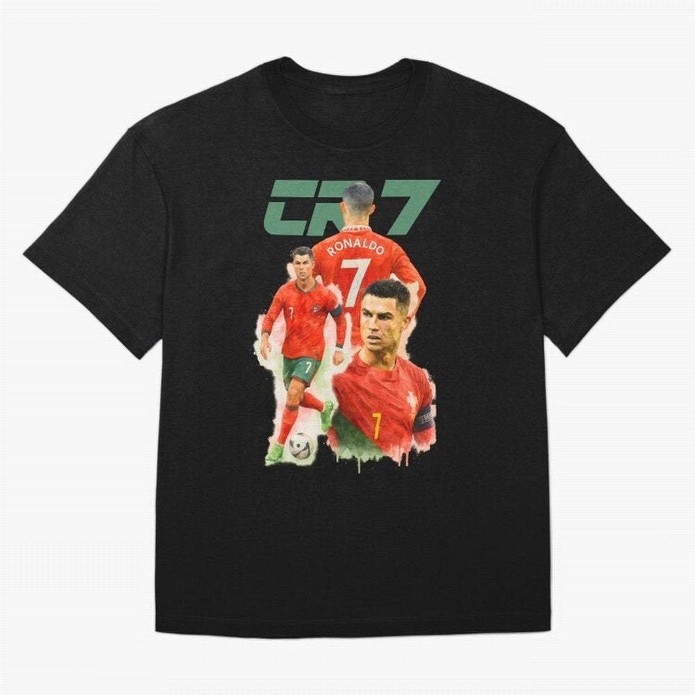 CR7 Cristiano Ronaldo illustration watercolour T-Shirt Cristiano Ronaldo England Football Jersey, Adidas Match Day Tee, World Cup 2026, Jordan Football Shirt, Nike Soccer Fan Top, Son Norway Football Fans