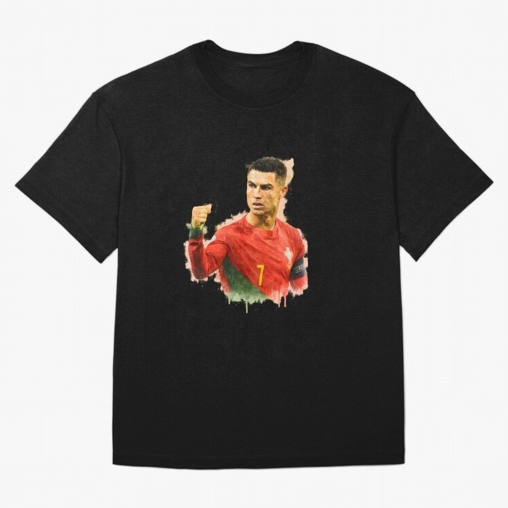 CR7 Cristiano Ronaldo potrait a powerful moment artwork T-Shirt France Mbappe World Cup 2026 Jersey, Jordan Supporter Tee, Group Stage, Nike World Cup Shirt, Adidas Football Fan Top, Musiala Switzerland Goal Celebration