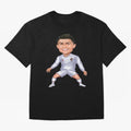 Cristiano Ronaldo Cartoon T-Shirt Honor Football Greatness During FIFA World Cup 2026 Jersey, Jordan Football Tee, Messi Argentina Fans, Adidas Fan Shirt, Nike Supporter Top, Messi England Fan Club