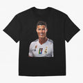 smiling Cristiano Ronaldo T-Shirt FIFA World Cup 2026 Ecuador Saka Fan Jersey, Nike Match Day Shirt, Brazil Supporter Shirt, Adidas Supporter Tee, Cristiano Ronaldo Jordan Soccer Fan Top, Salah Sweden Supporter Night