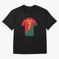 Ronaldo Portugal Jersey T-Shirt FIFA World Cup 2026 Argentina Saka Jersey, Nike Football Tee, Cristiano Ronaldo France Fans, Adidas Soccer Shirt, Jordan Fan Top, Saka Croatia Watch Party