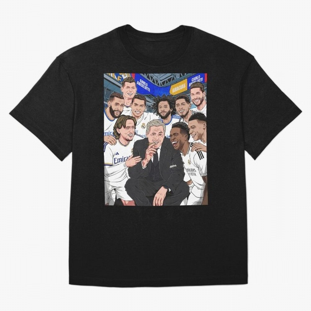 Carlo Ancelotti and Real Madrid Players T-Shirt Bring Champion Energy Into FIFA World Cup 2026 USA Canada, Nike Fan Jersey For Match Day, Jordan Soccer Shirt For Messi Fans, Adidas Match Day Top, Messi Uruguay Final Match