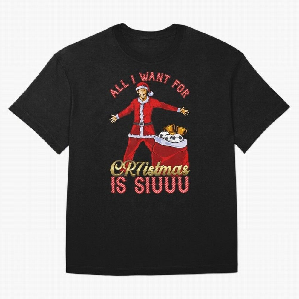 All I Want For Cr7Istmas Is Siuuu - Cristiano Ronaldo Manchester United Mufc Christmas Jumper T-Shirt Celebrate The FIFA World Cup 2026 USA Canada Mexico, Nike Fan Jersey For Group Stage, Jordan Soccer Shirt For Mbappe Fans, Adidas Match Day Top,
