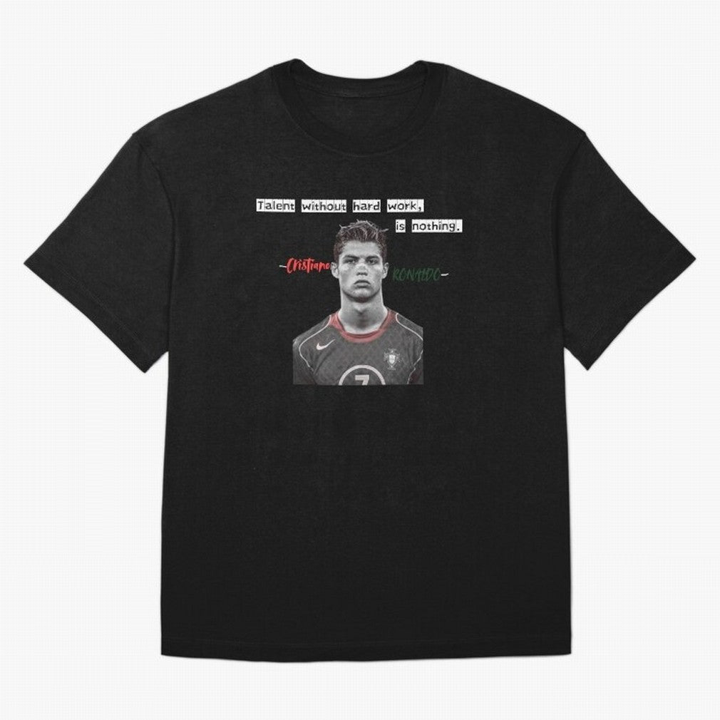 Cristiano Ronaldo - Dedication | NextLevel Motivation T-Shirt Celebrate The Stars Of FIFA World Cup 2026 USA Canada Fan Jersey, Jordan Football Tee, Argentina Supporter Shirt, Adidas Fan Shirt, Messi Nike Supporter Top, CR7 Japan Knockout Round