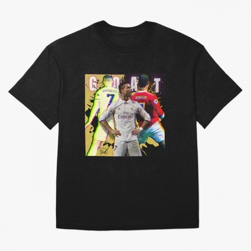 Cristiano Ronaldo ¨C The GOAT Era Tribute T-Shirt FIFA World Cup 2026 Ecuador Neymar Fan Jersey, Jordan Football Tee, Portugal Supporter Shirt, Adidas Fan Shirt, Messi Nike Supporter Top, Lewandowski Colombia Knockout Round