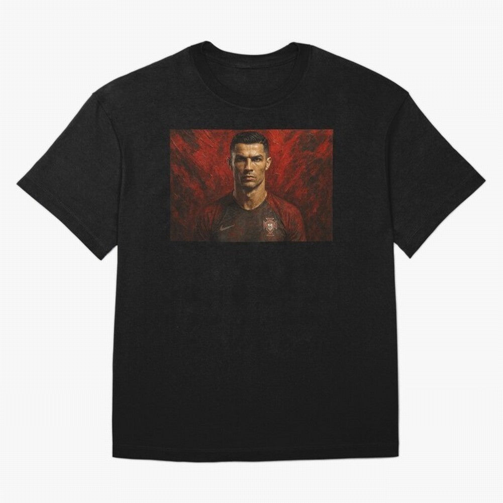 Cristiano Ronaldo Portrait T-Shirt Show Your Tournament Heart For FIFA World Cup 2026 USA Jersey, Nike Fan Tee, Messi Spain Fans, Jordan Soccer Shirt, Adidas Match Day Top, De Bruyne Mexico Final Match