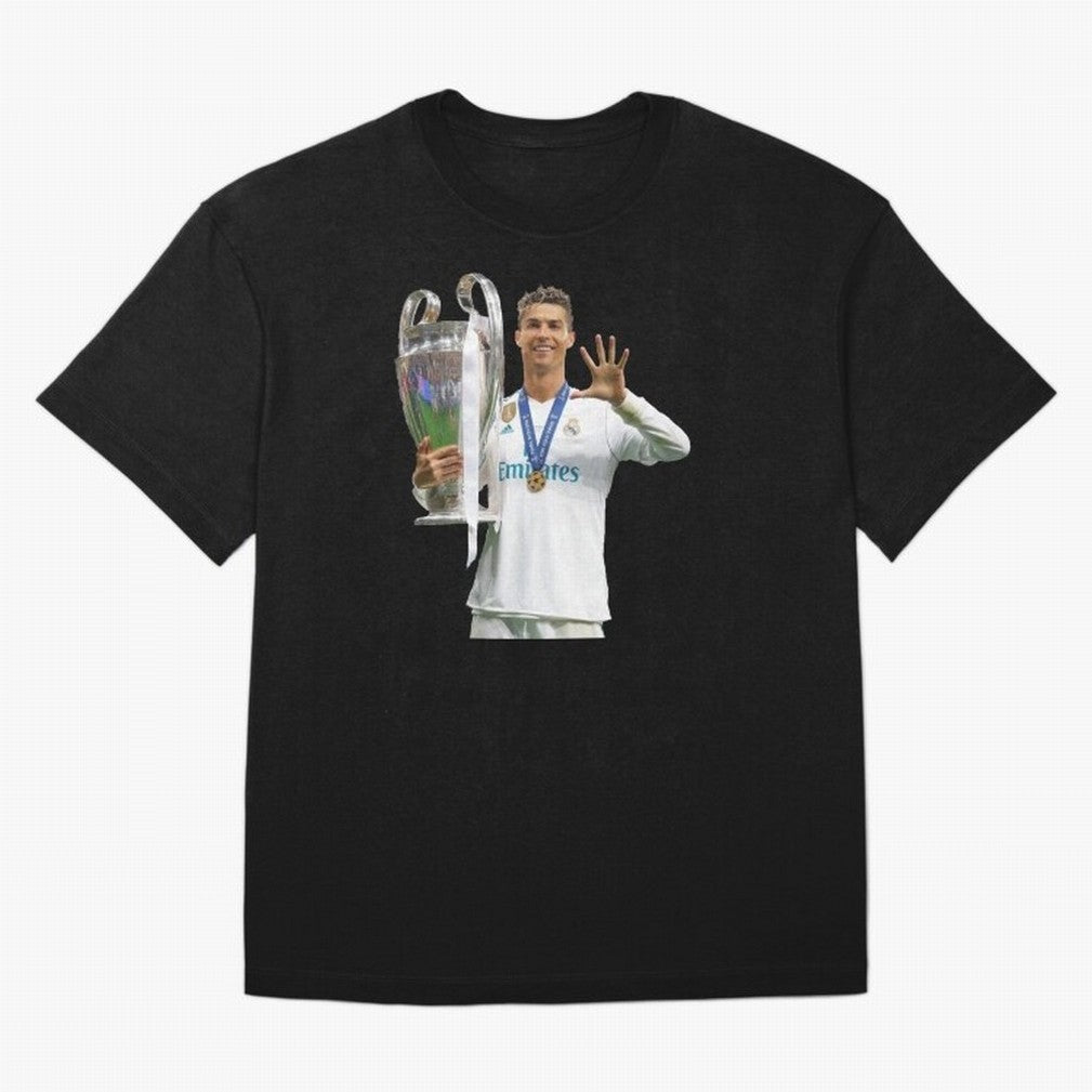 Cristiano Ronaldo with the cup T-Shirt FIFA World Cup 2026 Canada Saka, Nike Match Day Jersey For Match Day, Adidas Supporter Tee For Messi Fans, Jordan Soccer Fan Top, Salah Spain Supporter Night