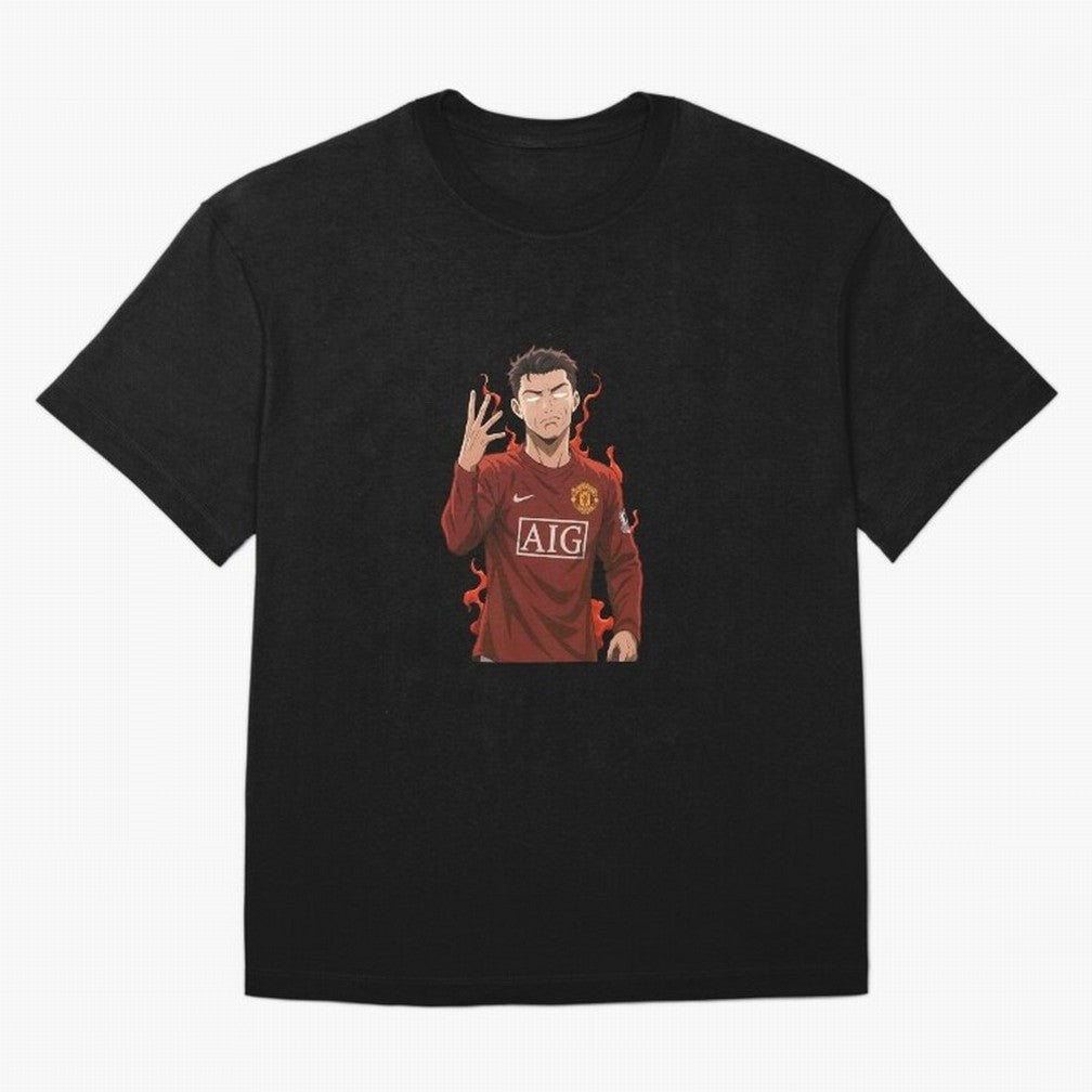 Cristiano Ronaldo Anime Art ¨C Blue Lock Inspired Football Legend T-Shirt France CR7 World Cup 2026 Jersey, Nike Football Tee, Goal Celebration, Adidas Soccer Shirt, Jordan Fan Top, Musiala Morocco Group Stage