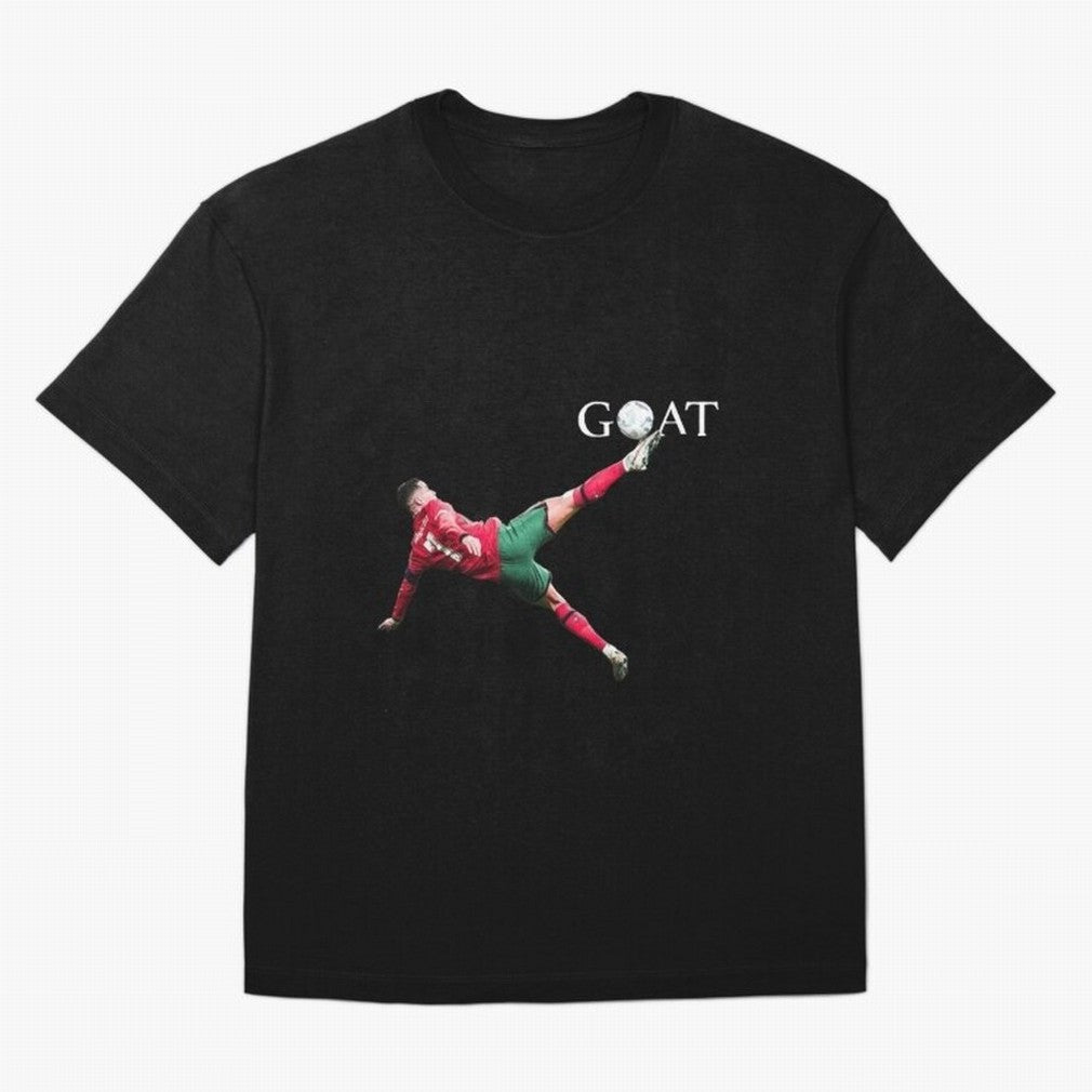 GOAT in Motion: Ronaldo's Iconic Bicycle Kick T-Shirt Celebrate Classic Football Spirit In FIFA World Cup 2026 Fan Jersey, Jordan Football Tee, Argentina Supporter Shirt, Adidas Fan Shirt, Messi Nike Supporter Top, CR7 Sweden Knockout Round