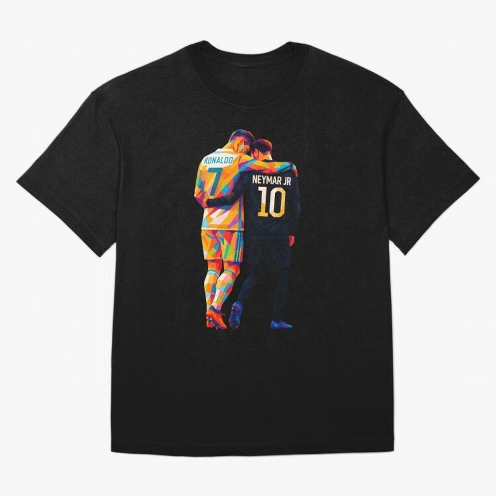 Cristiano Ronaldo & Neymar JR Wpap Art T-Shirt Show Your Love For FIFA World Cup 2026 Group Stage Jersey, Adidas Match Day Tee, Cristiano Ronaldo Argentina Fans, Jordan Football Shirt, Nike Soccer Fan Top, Rodri England Knockout Round