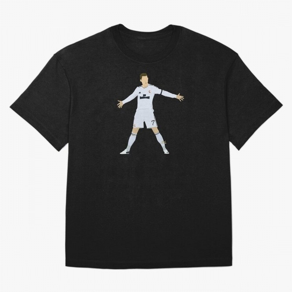 Cristiano Ronaldo celebrates at Real Madrid T-Shirt Argentina Messi World Cup 2026 Jersey, Adidas Football Tee, Group Stage, Nike Soccer Shirt, Jordan Match Day Top, Yamal Senegal Group Stage