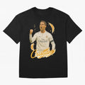 Cristiano Ronaldo Madrid Art - Iconic Soccer Legend Tribute T-Shirt Keep The Match Day Mood Of FIFA World Cup 2026 Group Fan Jersey, Adidas Match Day Tee, Spain Supporter Shirt, Jordan Football Shirt, Messi Nike Soccer Fan Top, Griezmann Colombia