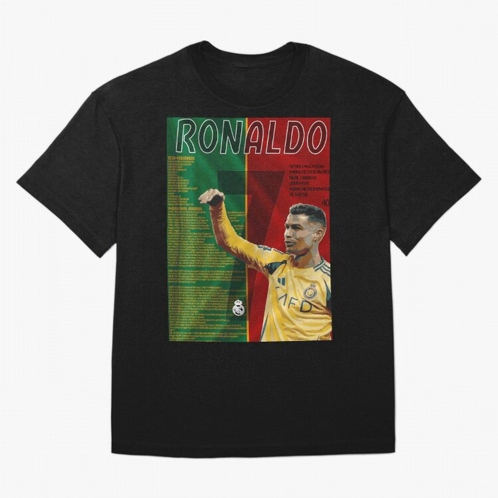 cristiano ronaldo 40th birthday tribute poster T-Shirt England Neymar World Cup 2026 Jersey, Adidas Football Tee, Match Day, Nike Soccer Shirt, Jordan Match Day Top, Modric Portugal Stadium Chant