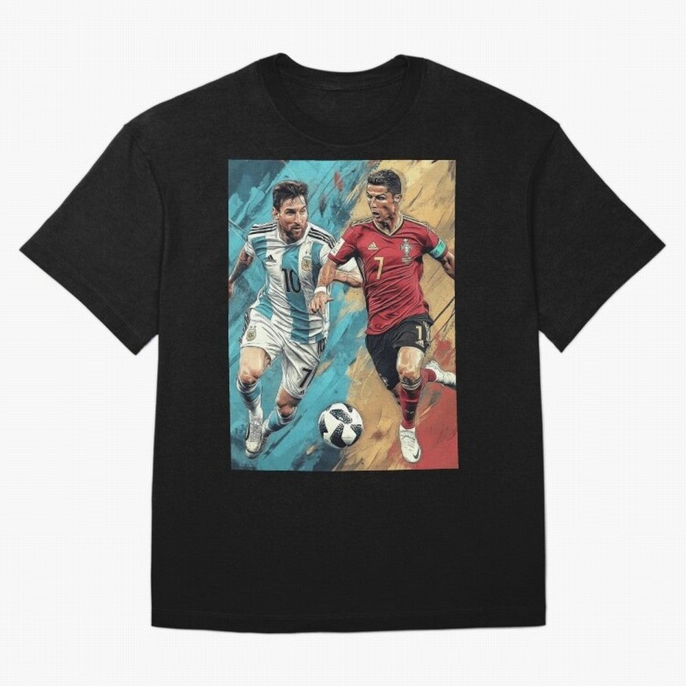 Lionel Messi and Cristiano Ronaldo T-Shirt Elevate FIFA World Cup 2026 Spirit, Filled With France, Nike Match Day Jersey For Supporter Night, Adidas Supporter Tee For Messi Fans, Jordan Soccer Fan Top, Kane Spain Match Day