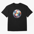 Football Soccer Ball Watercolor Illustration Drawing (Gray Blue BG) T-Shirt FIFA World Cup 2026 Ecuador Saka Fan Jersey, Jordan Football Tee, Netherlands Supporter Shirt, Adidas Fan Shirt, Cristiano Ronaldo Nike Supporter Top, Saka Japan Fan Club