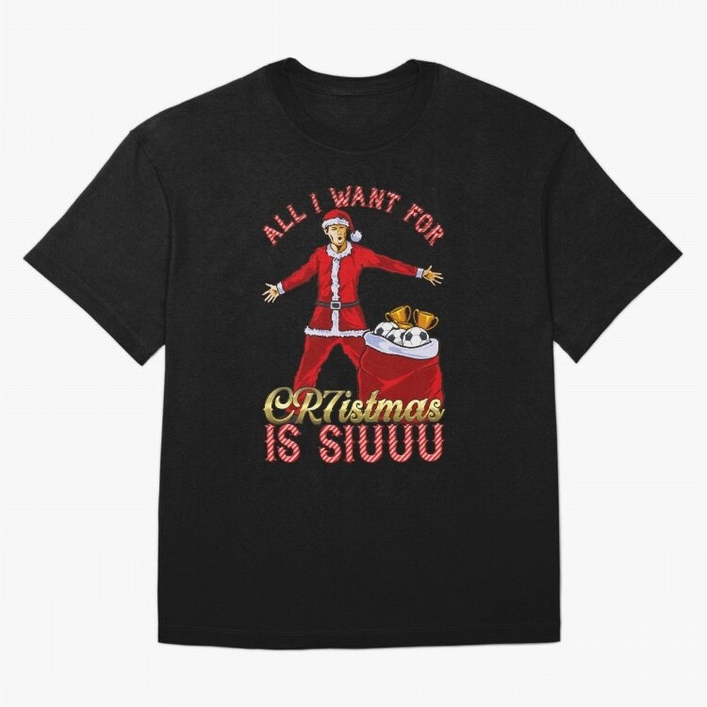 All I Want for CR7istmas is SIUUU - Cristiano Ronaldo Manchester United MUFC Christmas Jumper T-Shirt Feel The Trophy Chase Of FIFA World Cup 2026 Group Stage, Nike Match Day Jersey For Group Stage, Adidas Supporter Tee For Mbappe Fans, Jordan