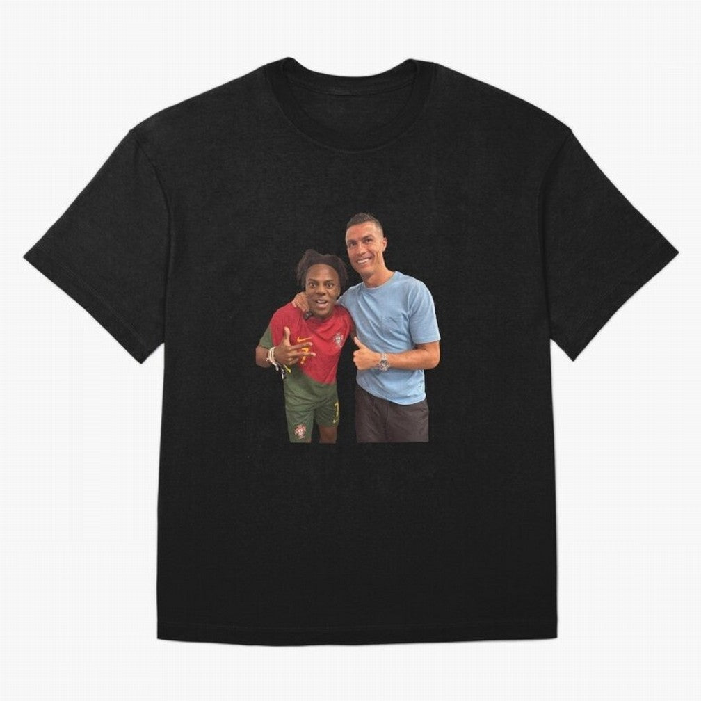 ISHOWSPEED MET RONALDO T-Shirt France Cristiano Ronaldo World Cup 2026 Jersey, Jordan Football Tee, Football Fans, Adidas Fan Shirt, Nike Supporter Top, Yamal Portugal Football Fans
