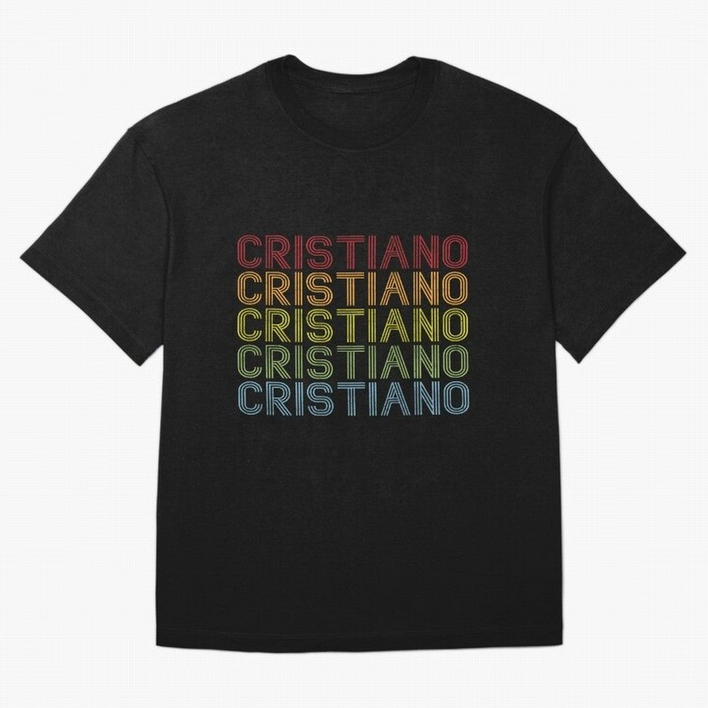 Cristiano Name T Shirt - Cristiano Vintage Retro Cristiano Name Gift Item Tee T-Shirt FIFA World Cup 2026 Ecuador Bellingham Fan Jersey, Nike Match Day Shirt, France Supporter Shirt, Adidas Supporter Tee, Neymar Jordan Soccer Fan Top, Rodri