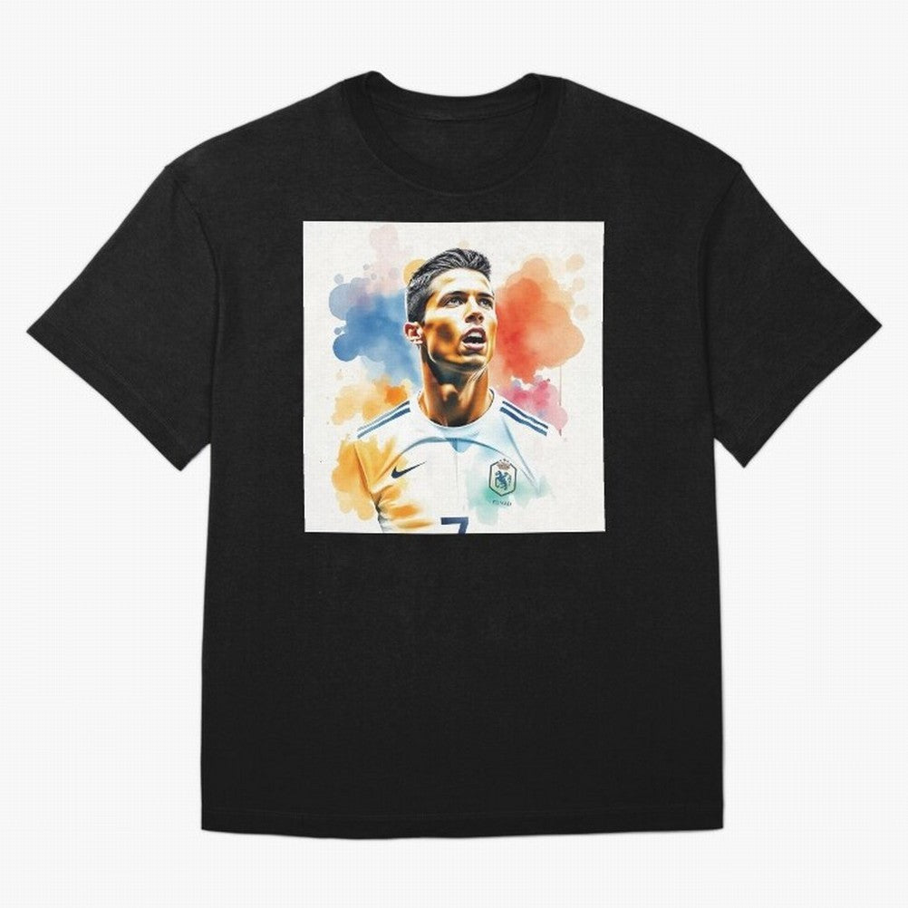 Cristiano Ronaldo Watercolor Panting T-Shirt Bring Legendary Rivalry Energy To The FIFA World Cup 2026 Jersey, Jordan Supporter Tee, Messi Argentina Fans, Nike World Cup Shirt, Adidas Football Fan Top, Bellingham Croatia Final Match