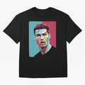 Cristiano Ronaldo 7 Pop Art Portrait T-Shirt FIFA World Cup 2026 Ecuador Griezmann Fan Jersey, Jordan Football Tee, Spain Supporter Shirt, Adidas Fan Shirt, Mbappe Nike Supporter Top, Haaland Brazil Knockout Round