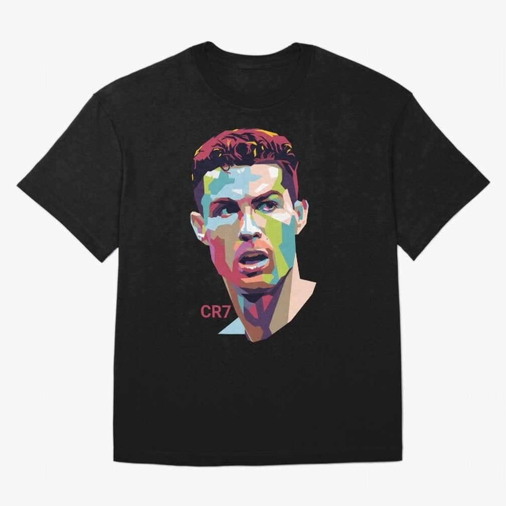 Cristiano Ronaldo Pop Art Portrait T-Shirt Bring A Vintage Feel To FIFA World Cup 2026 USA Canada Jersey, Nike Match Day Shirt, Cristiano Ronaldo Germany Fans, Adidas Supporter Tee, Jordan Soccer Fan Top, De Bruyne Croatia Match Day