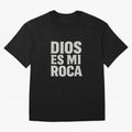DIOS ES MI ROCA - White Stone Typography - Christian T-Shirt FIFA World Cup 2026 Ecuador Messi Fan Jersey, Adidas Soccer Tee, Germany Supporter Shirt, Nike Football Fan Shirt, CR7 Jordan Supporter Top, Kane Japan Match Day