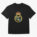 Real Madrid C.F. crest with Cristiano Ronaldo's autograph T-Shirt Cristiano Ronaldo England Football Jersey, Jordan Football Tee, World Cup 2026, Adidas Fan Shirt, Nike Supporter Top, Saka Ghana Fan Club