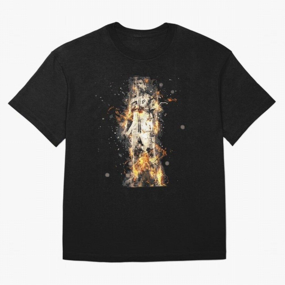 Ronaldo On Fire T Shirt Cristiano Cr7 Soccer S Jersey Men Madrid 7 Portugal Football Real White Kids Tee Mens Black T-Shirt Feel Match Day Hype Around FIFA World Cup 2026, Haaland Jersey, Adidas Match Day Tee, Haaland Argentina Fans, Jordan