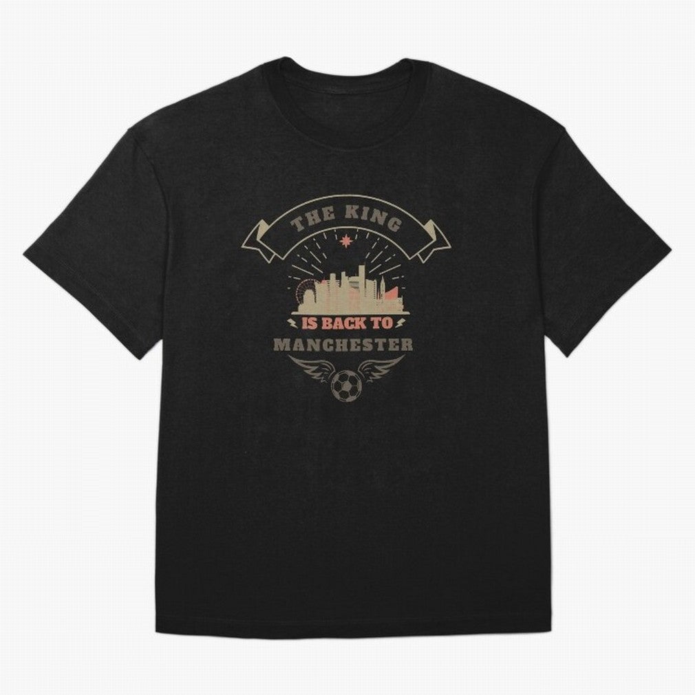 The king is Back To Manchester T-Shirt Celebrate Unforgettable Nights In The FIFA World Cup 2026, Jordan Football Jersey For Group Stage, Adidas Fan Shirt For Messi Fans, Nike Supporter Top, Salah Ecuador Knockout Round