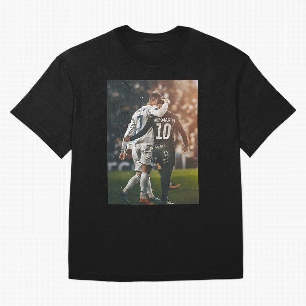Neymar and Ronaldo Poster	 T-Shirt Show Your Tournament Heart For FIFA World Cup 2026 Fan Jersey, Adidas Soccer Tee, Netherlands Supporter Shirt, Nike Football Fan Shirt, Mbappe Jordan Supporter Top, Kane Sweden Match Day
