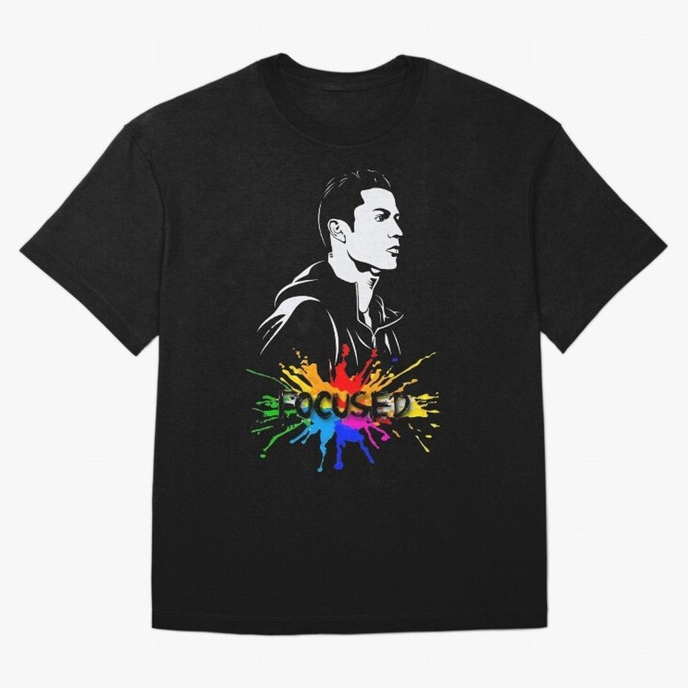 Christiano Ronaldo Focused T-Shirt Argentina Mbappe World Cup 2026 Jersey, Adidas Match Day Tee, Group Stage, Jordan Football Shirt, Nike Soccer Fan Top, Bellingham Portugal Fan Club