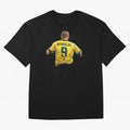 Brazilian Football Legend No.9 Vintage Streetwear Design T-Shirt Honor Champions And Dreams In FIFA World Cup 2026 USA, Adidas Soccer Jersey For Match Day, Nike Football Fan Shirt For Neymar Fans, Jordan Supporter Top, Modric Uruguay Supporter Night