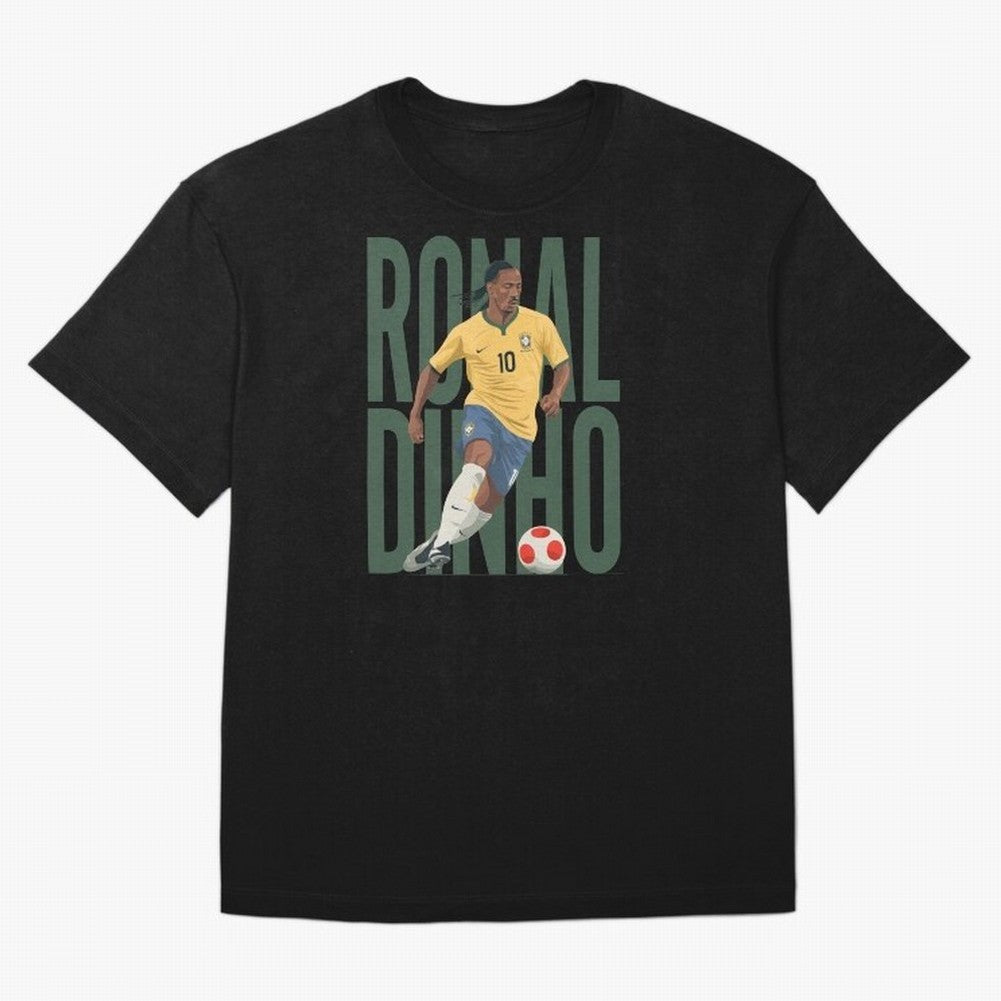 Ronaldinho Gaucho in action Minimalist Graphic T-Shirt Spain Messi World Cup 2026 Jersey, Adidas Soccer Tee, Match Day, Nike Football Fan Shirt, Jordan Supporter Top, Vinicius Senegal Trophy Race