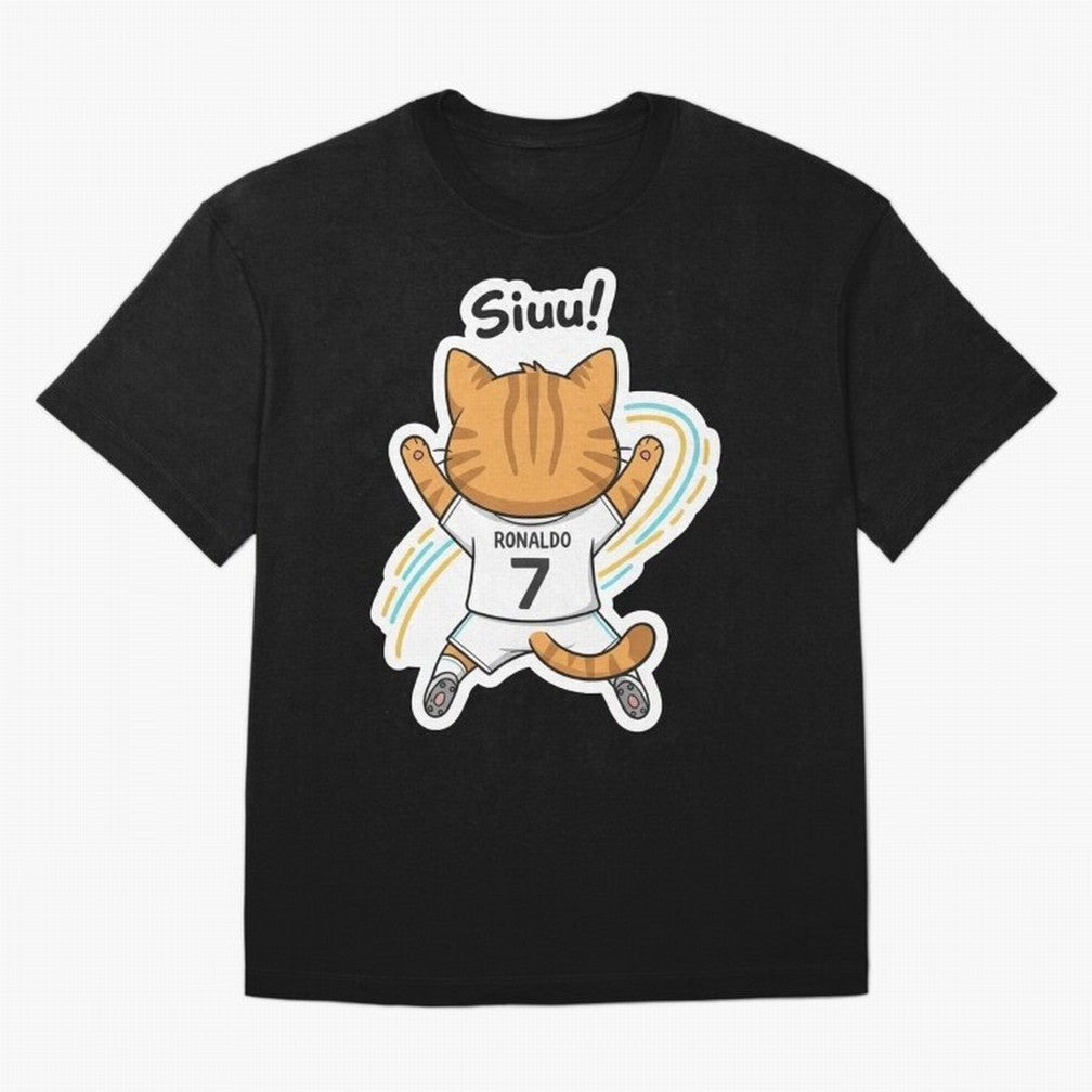 Kitten - Funny Siuuu Celebration Cat Meme | Ronaldo T-Shirt Messi Portugal Football Jersey, Nike Football Tee, World Cup 2026, Adidas Soccer Shirt, Jordan Fan Top, Cristiano Ronaldo USA Group Stage