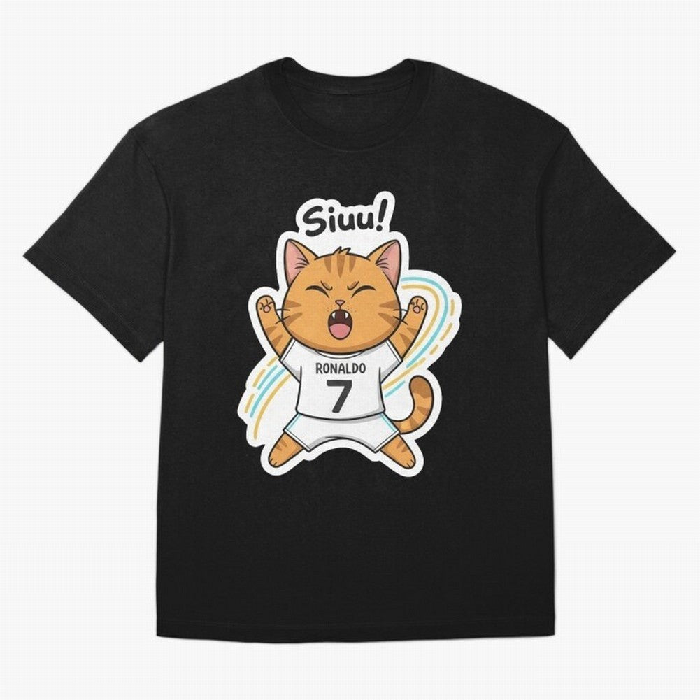 Kitten - Funny Siuuu Celebration Cat Meme | Ronaldo T-Shirt Fuel Match Day Hype Around FIFA World Cup 2026 USA Canada Fan Jersey, Jordan Supporter Tee, Argentina Supporter Shirt, Nike World Cup Shirt, Messi Adidas Football Fan Top, Modric Germany